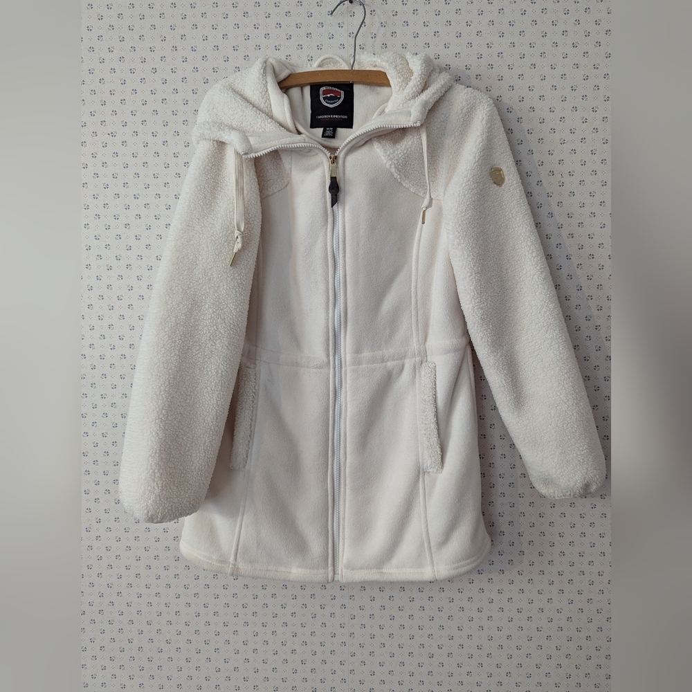 Fleece  Jacket 1 Madison Expedition Heritage Collection Faux Fur White Full Zip
